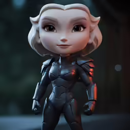 a stylized photo of a female character from the animated film star wars