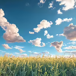 a large field filled with lush green plants
