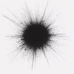 an abstract black and white background with some dots in the center