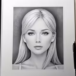 a drawing of a beautiful woman with blonde hair