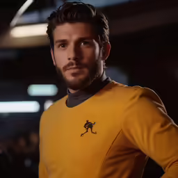 a man with a beard posing for a photo
