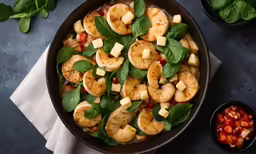 some cooked food in a pan on a table