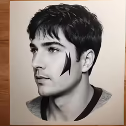a photo of a man with bird design on his face