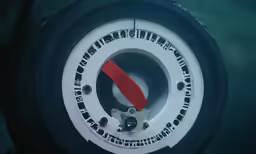 an object with a red ring on it