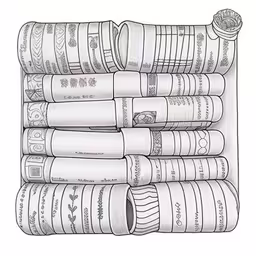stacking of rolled up paper - 8 x10 fine print on ready to roll,a pile of rolled up paper that is in front of a white wall