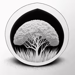 there is a tree inside the circle