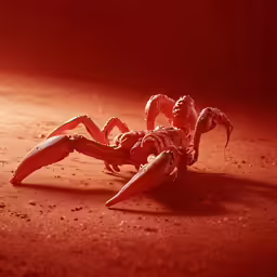 a small crab crawling through the ground in an open area