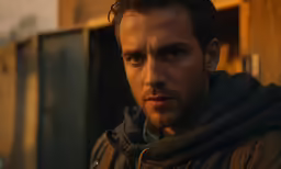 a close up of a person wearing a coat