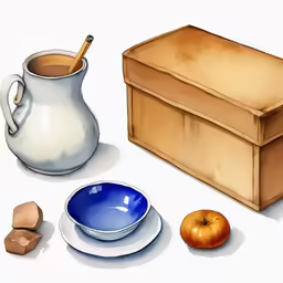 the picture is made up of colored items
