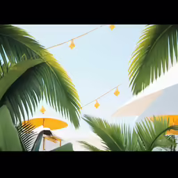view of many different colorful beach umbrellas in a line