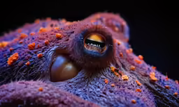 closeup of an eye and the background