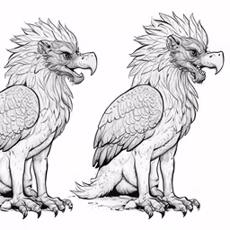 two birds standing on one side of each other