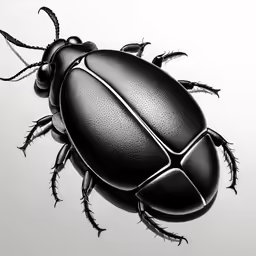 black bugs and brown beetle sitting on top of each other