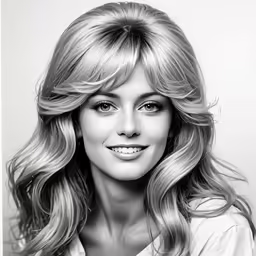 a woman with blonde hair is smiling for the camera