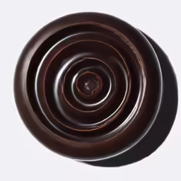 there is a black round object in the picture