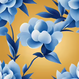 a blue flower is shown on the surface