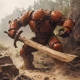 a big mean with a skateboard in the wilderness