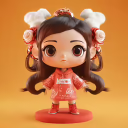 an anime character wearing a red dress