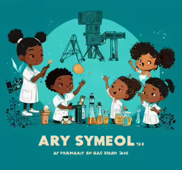 an illustration of some children sitting around a table