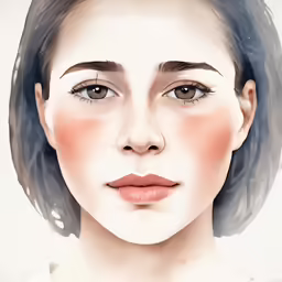the young girl is depicted as she poses for a portrait