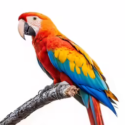 colorful parrot sitting on top of a branch