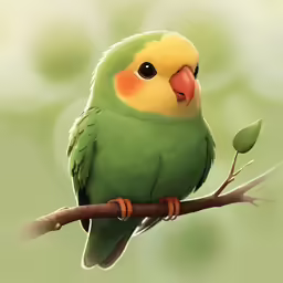 a painting of a colorful bird perched on a branch