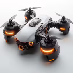 a small white and orange remote controlled rcr