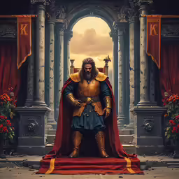 an image of a man dressed like a medieval warrior