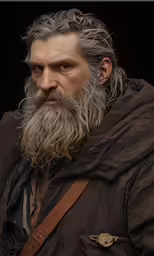 a very big and old man with a lot of gray hair
