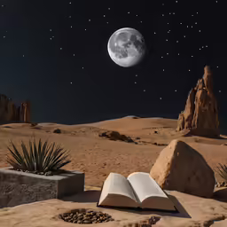 a big book that is in the sand