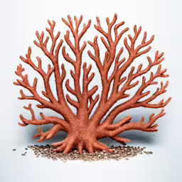 the coral has lots of small sea creatures