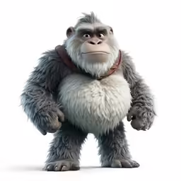 a very cute gorilla with a big smile