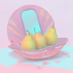 there are some fruit in a glass bowl