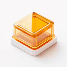 a yellow and white container sitting on a table