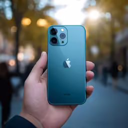 a person holding an iphone that is on their hand