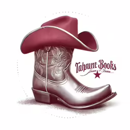a drawing of a cowboy boot with a hat