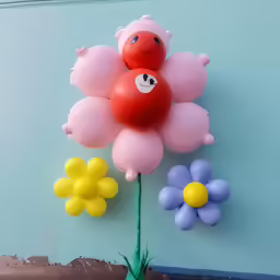 some balloon like plants with flowers in front