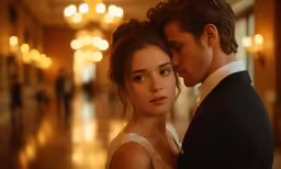 an image of man and woman in formal clothes