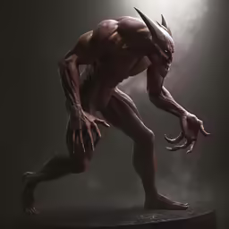 an alien that is running through the air