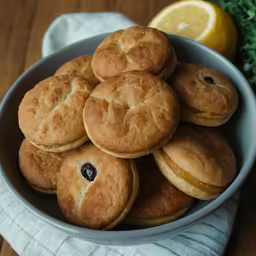 a pile of small cakes that are in a bowl