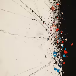 an abstract photograph of a group of colorful objects