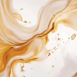 large orange and white abstract painting in yellow