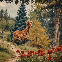 there is a large picture of an animal that can be seen in the wild