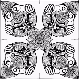 the design for an artistic coloring book