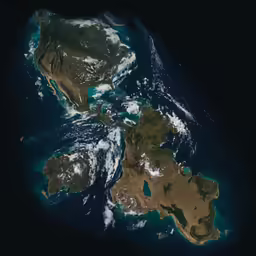 the earth is covered in snow and ocean dust