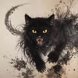 a picture of an animal with long hair running
