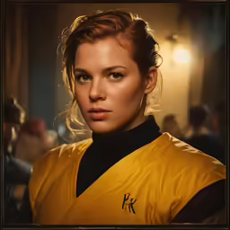 the woman is dressed as star trek characters