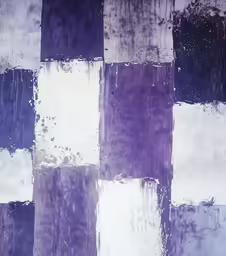 purple and white squares with one square showing
