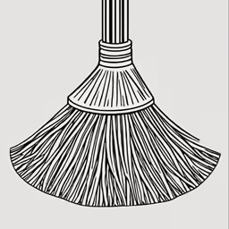 a broom with three large heads has two small heads at the bottom