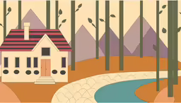a drawing of a small house on the ground